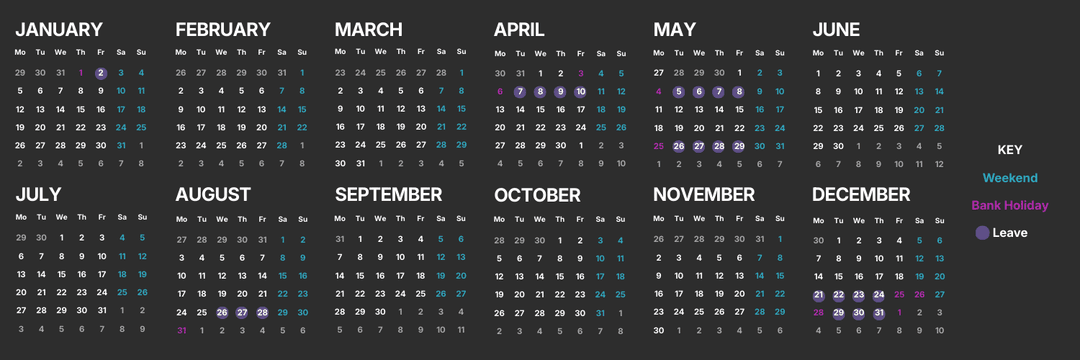 2026 UK Leave Planning, Turn 20 Leave Days into 45 Days Off